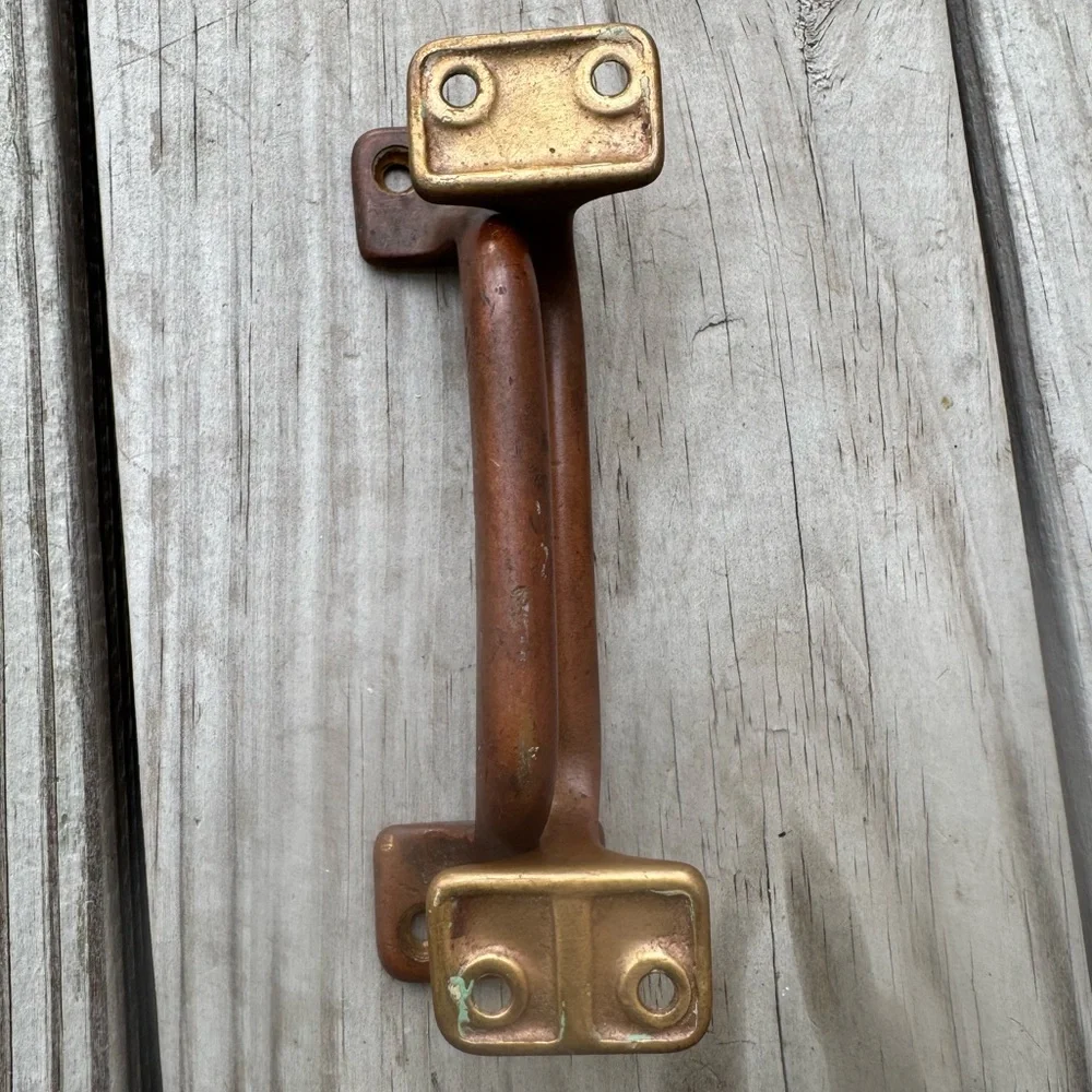 Rustic antique vintage solid brass drawer pulls